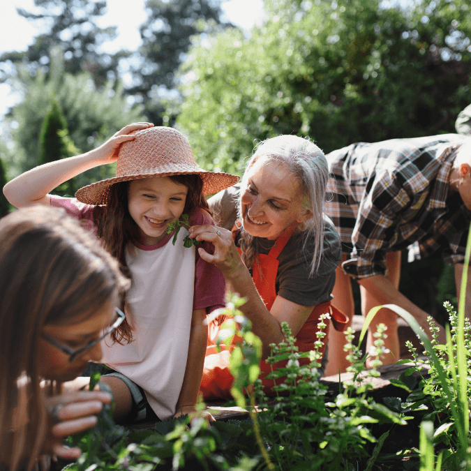 Happy Gardeners harvesting
