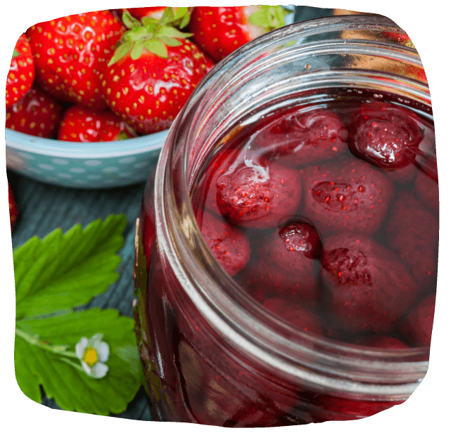Strawberry Jam in a glass jar