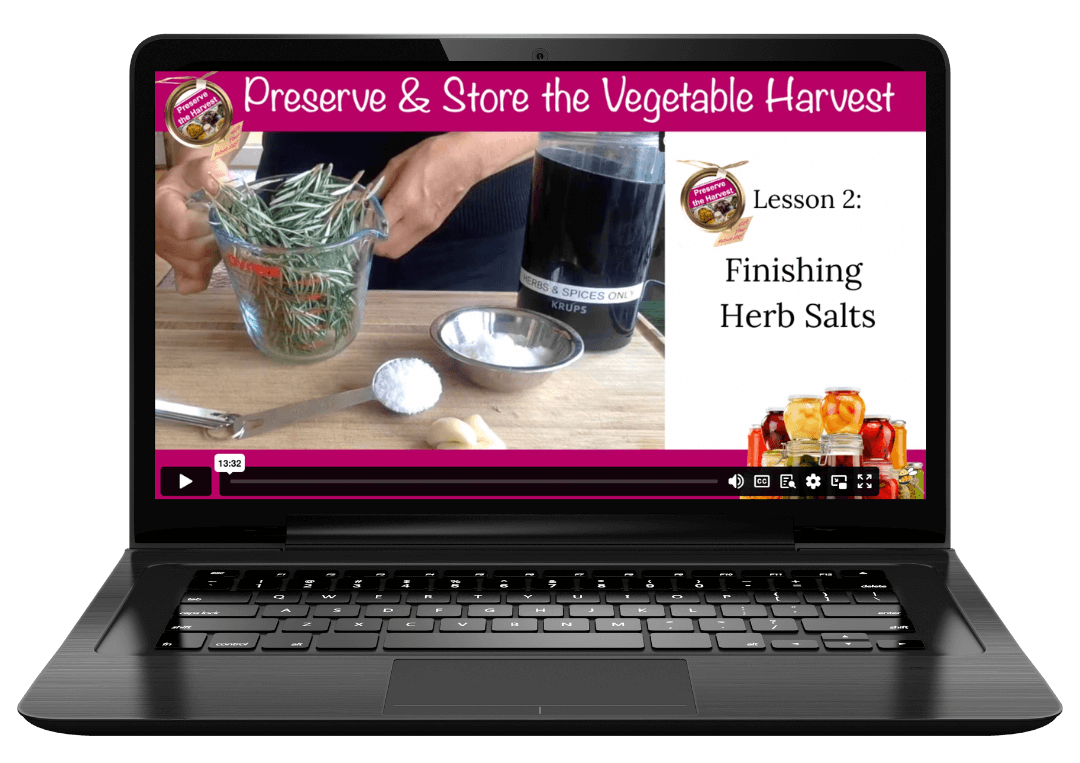 Making Herbal Salts video on image of computer laptop