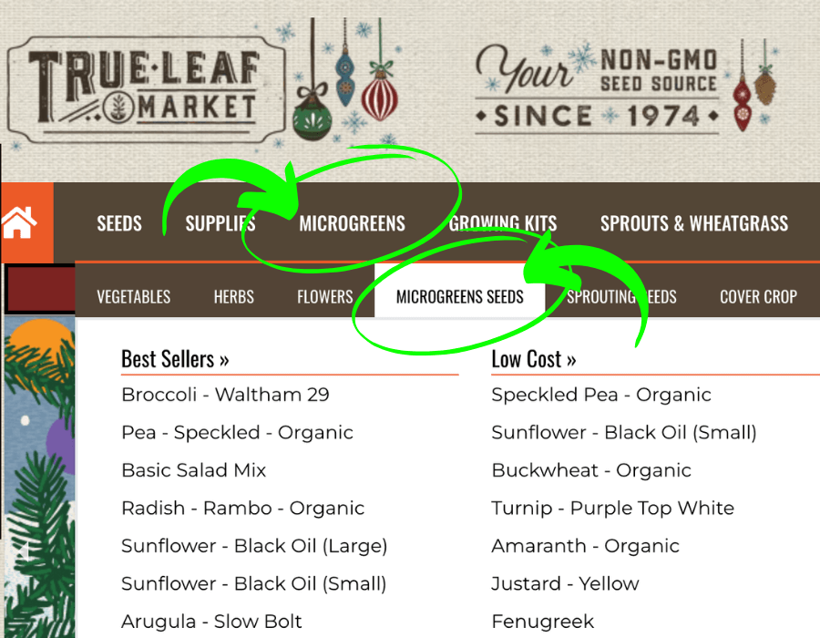 True Leaf Market Microgreen Seeds