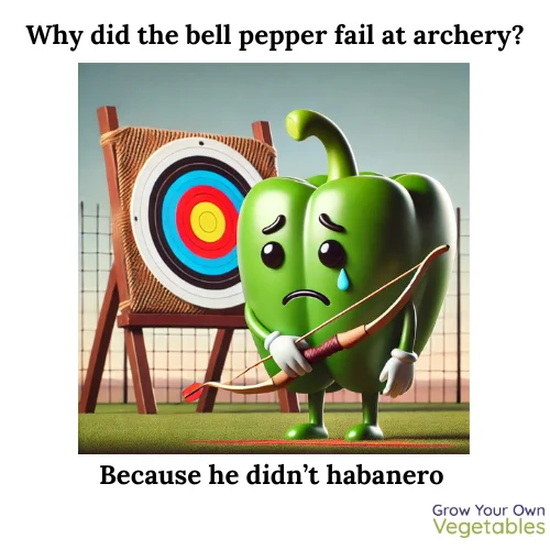 Why did the bell pepper fail at archery? Because he didn't habanero