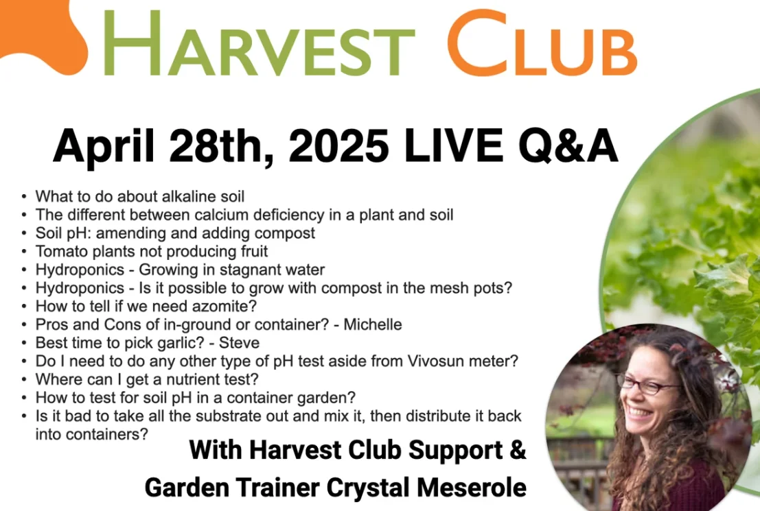 Harvest Club LIVE Q&A Replay 4/28/25