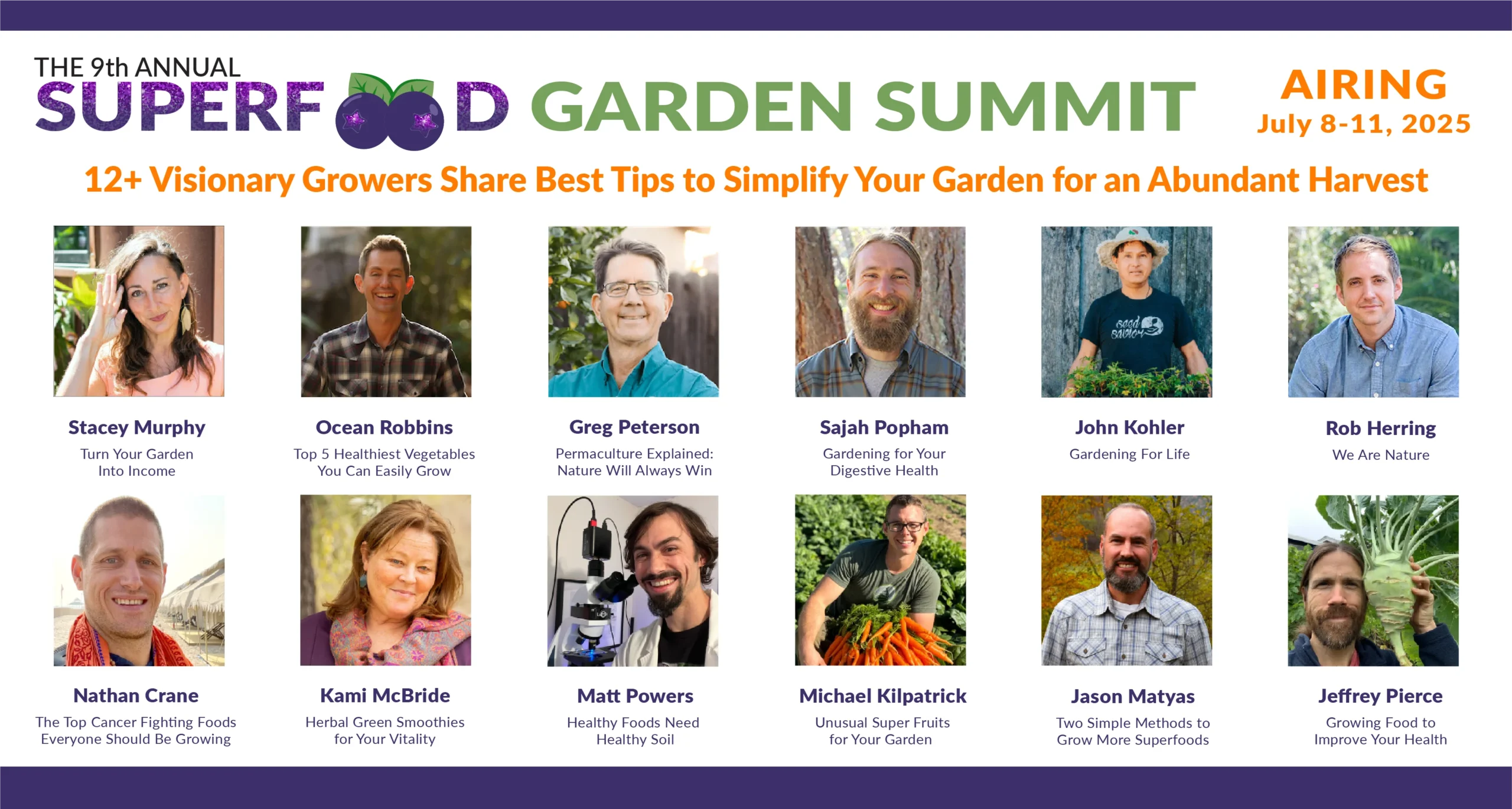 Superfood Garden Summit Speaker List