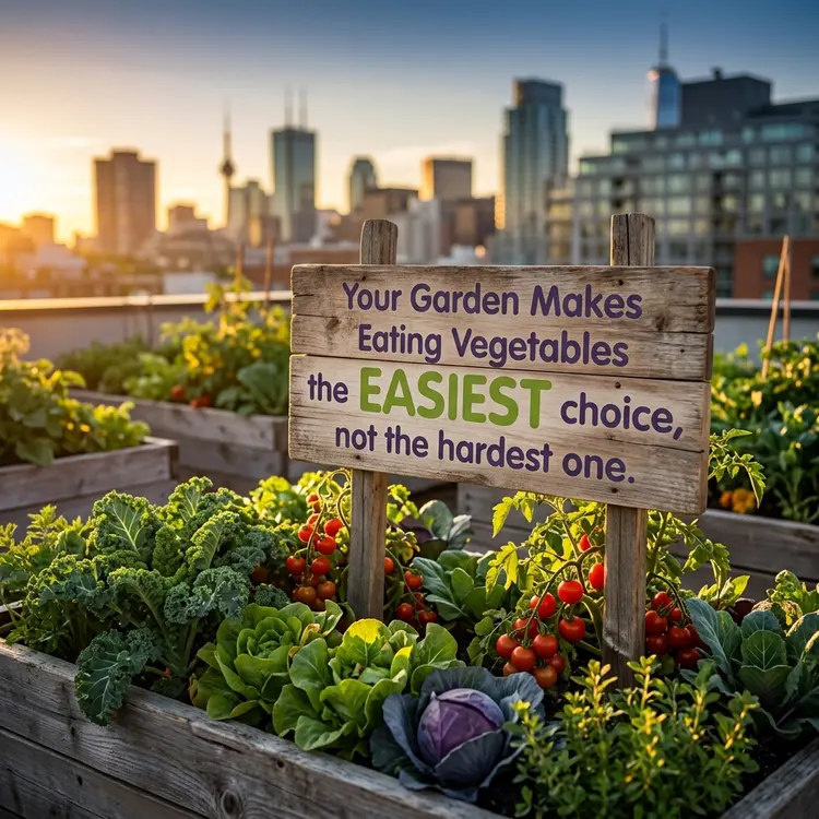Your Garden Makes Eating Vegetables the easiest choice not the hardest one 